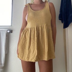 Yellow mini dress